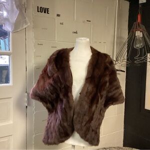 Mink  Brown Fur Women's Cape stole